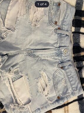 American Eagle Outfitters Light Wash Distressed Jean Shorts